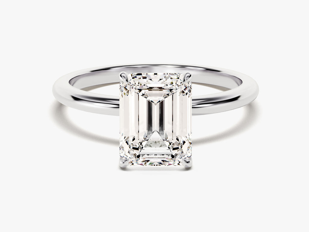 2.0CT Emerald Lab Grown Diamond Solitaire Engagement Ring For Women