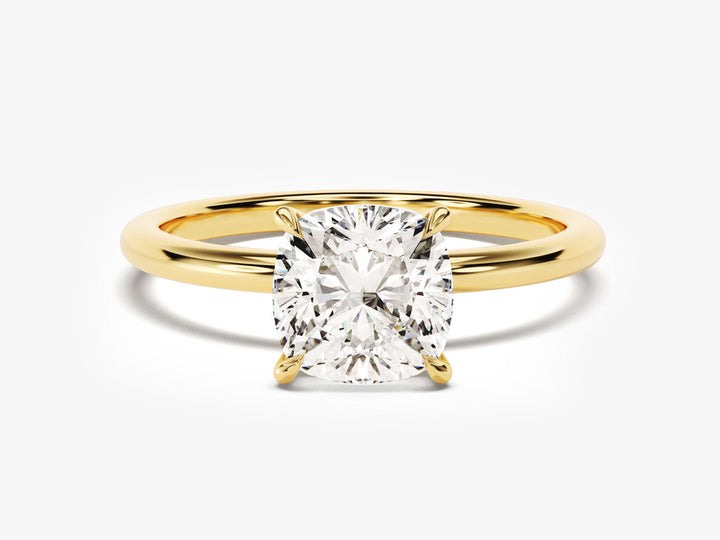 2.0CT Cushion Lab Grown Diamond Solitaire Engagement Ring For Her