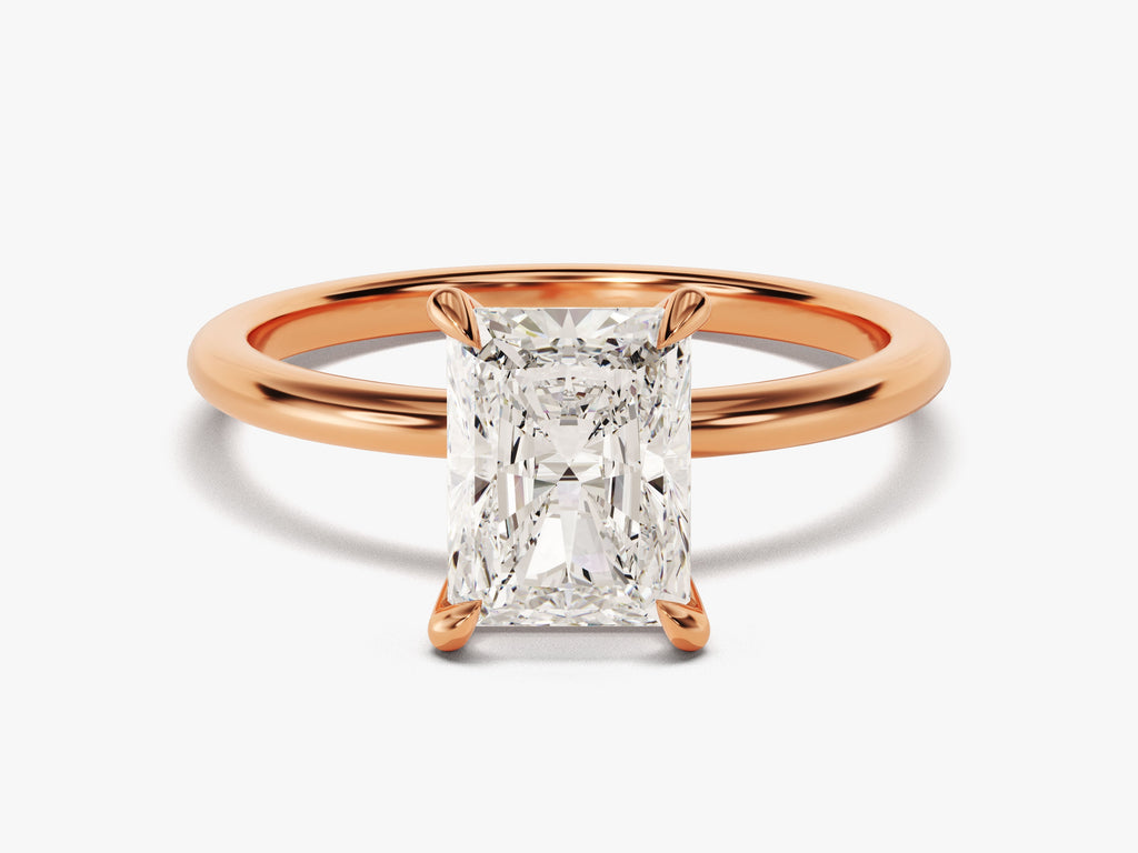 2.0CT Radiant Lab Grown Diamond Solitaire Engagement Ring Minimalist Wedding Ring