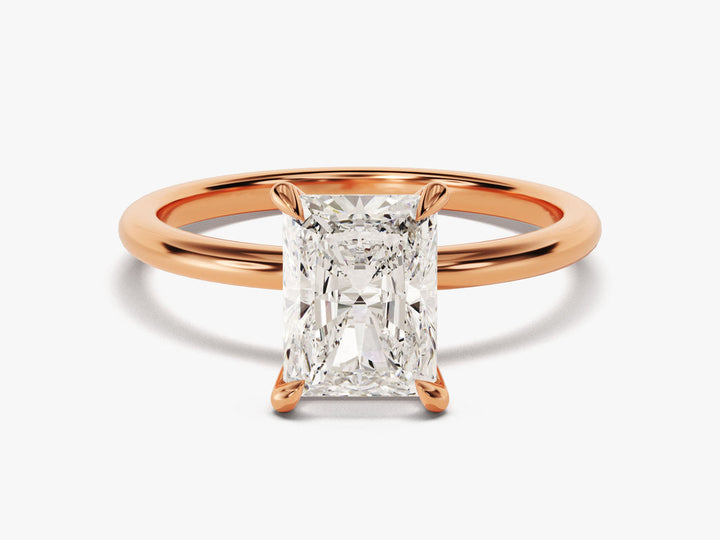 2.0CT Radiant Lab Grown Diamond Solitaire Engagement Ring Minimalist Wedding Ring