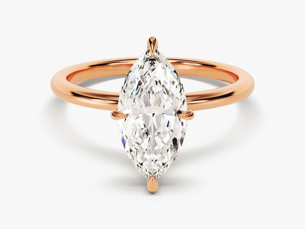 2.0CT Marquise Cut Solitaire Diamond Lab Grown Engagement Ring For Her