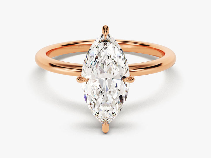 2.0CT Marquise Cut Solitaire Diamond Lab Grown Engagement Ring For Her