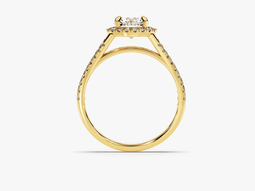 1.0CT Round Cut 3 Stone Lab Grown Diamond Engagement Ring For Her