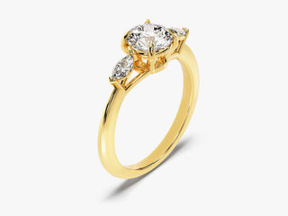 1.50CT Round Cut 3 Stone Lab Grown Diamond Engagement Ring Proposal Ring