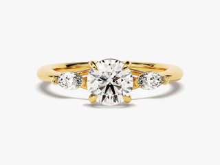 1.50CT Round Cut 3 Stone Lab Grown Diamond Engagement Ring Proposal Ring