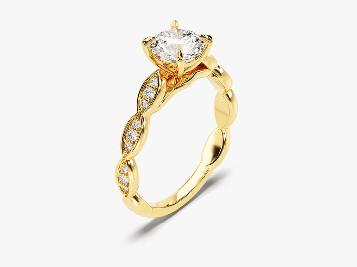 1.0CT Round Cut Vintage Lab Grown Diamond Engagement Ring For Her