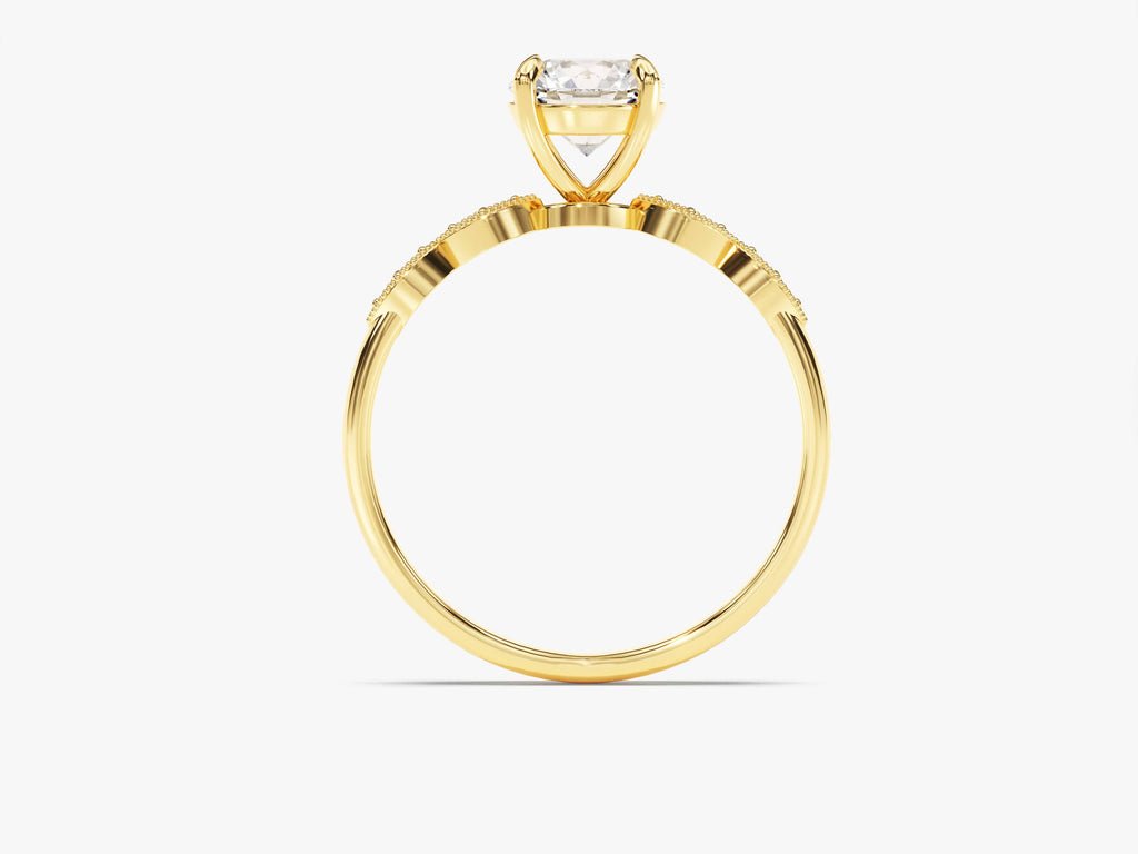 1.0CT Round Cut Vintage Lab Grown Diamond Engagement Ring For Her - Doozy Diamonds
