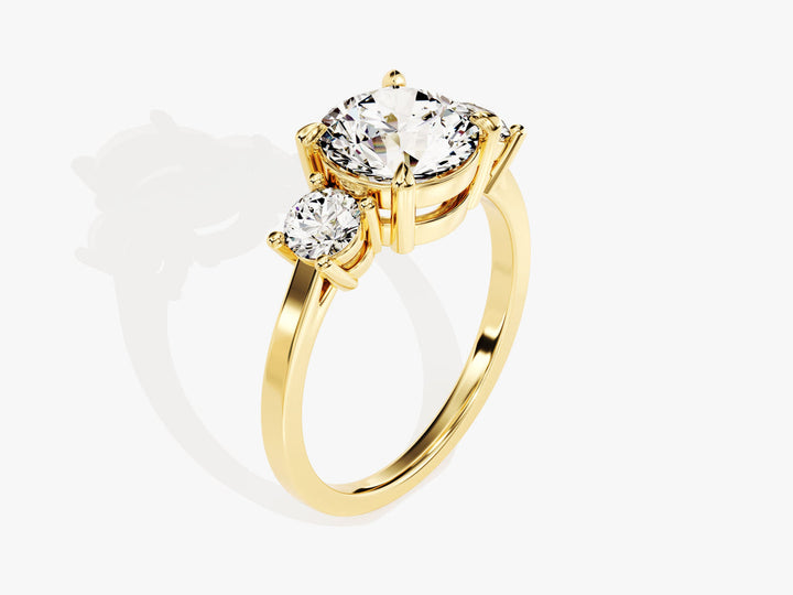 2.50CT Round Lab Grown Diamond 3 Stone Engagement Ring For Her