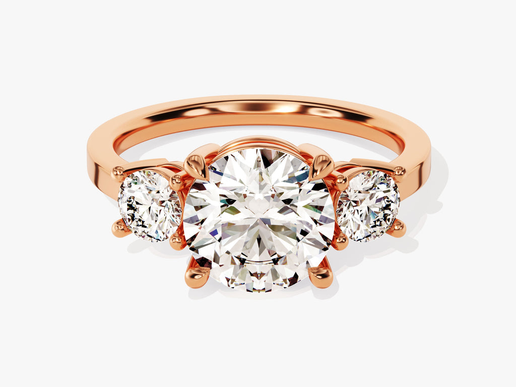 2.50CT Round Lab Grown Diamond 3 Stone Engagement Ring For Her