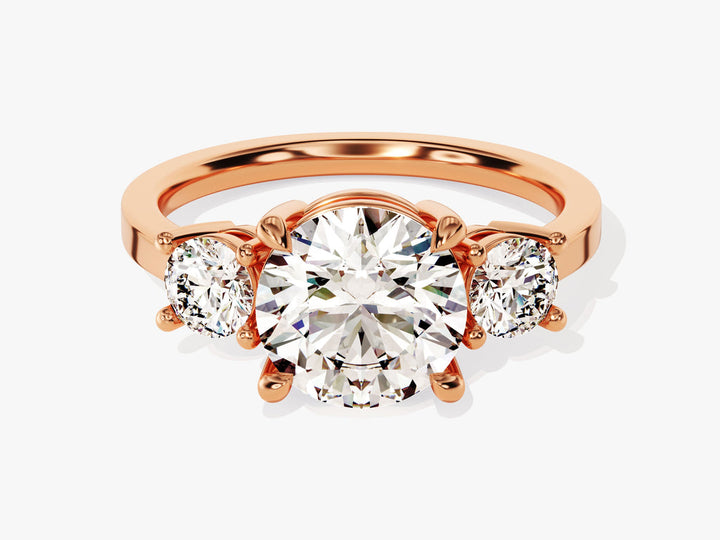 2.50CT Round Lab Grown Diamond 3 Stone Engagement Ring For Her