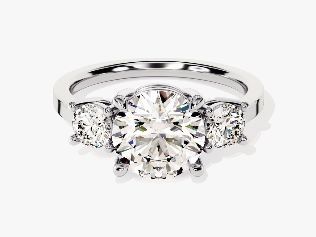 2.50CT Round Lab Grown Diamond 3 Stone Engagement Ring For Her
