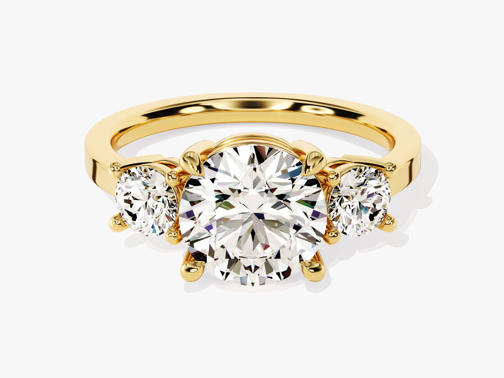 2.50CT Round Lab Grown Diamond 3 Stone Engagement Ring For Her