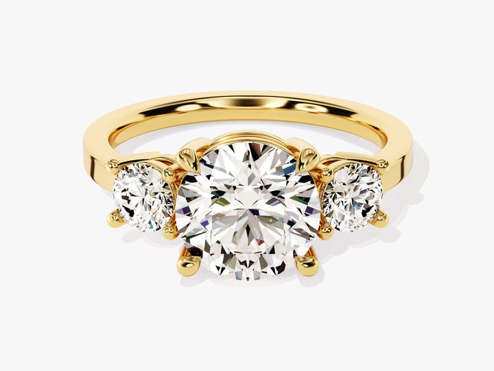 2.50CT Round Lab Grown Diamond 3 Stone Engagement Ring For Her