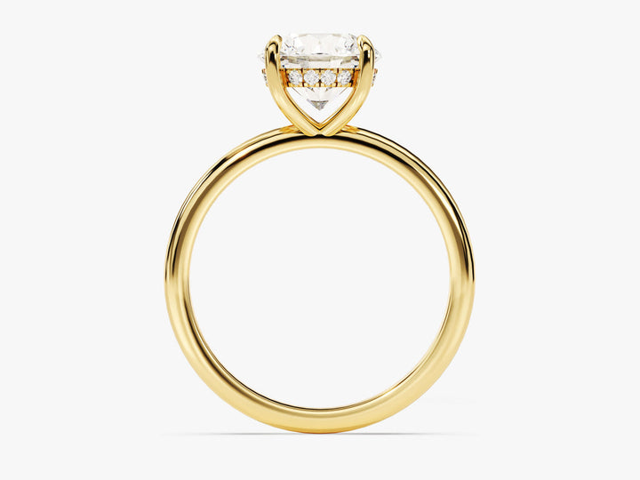 2.0CT Hidden Halo Round Lab Grown Diamond Engagement Ring Anniversary Gift
