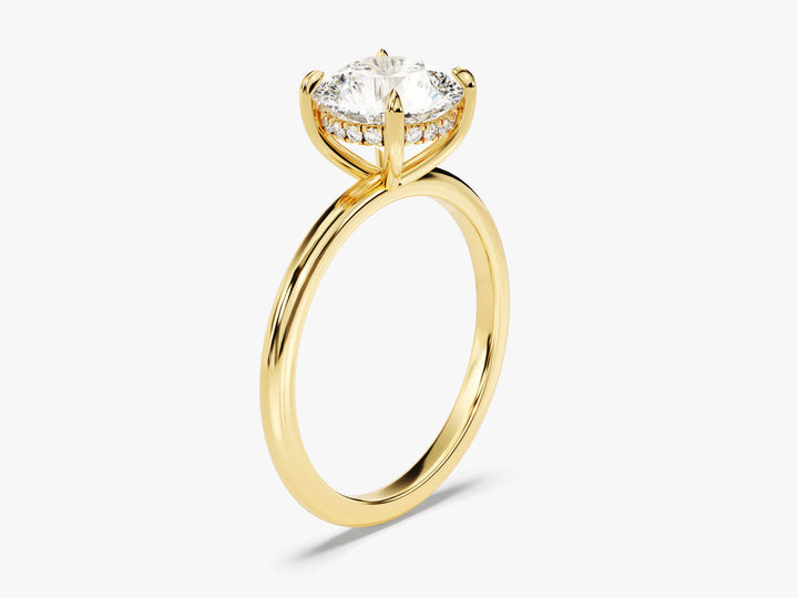 2.0CT Hidden Halo Round Lab Grown Diamond Engagement Ring Anniversary Gift