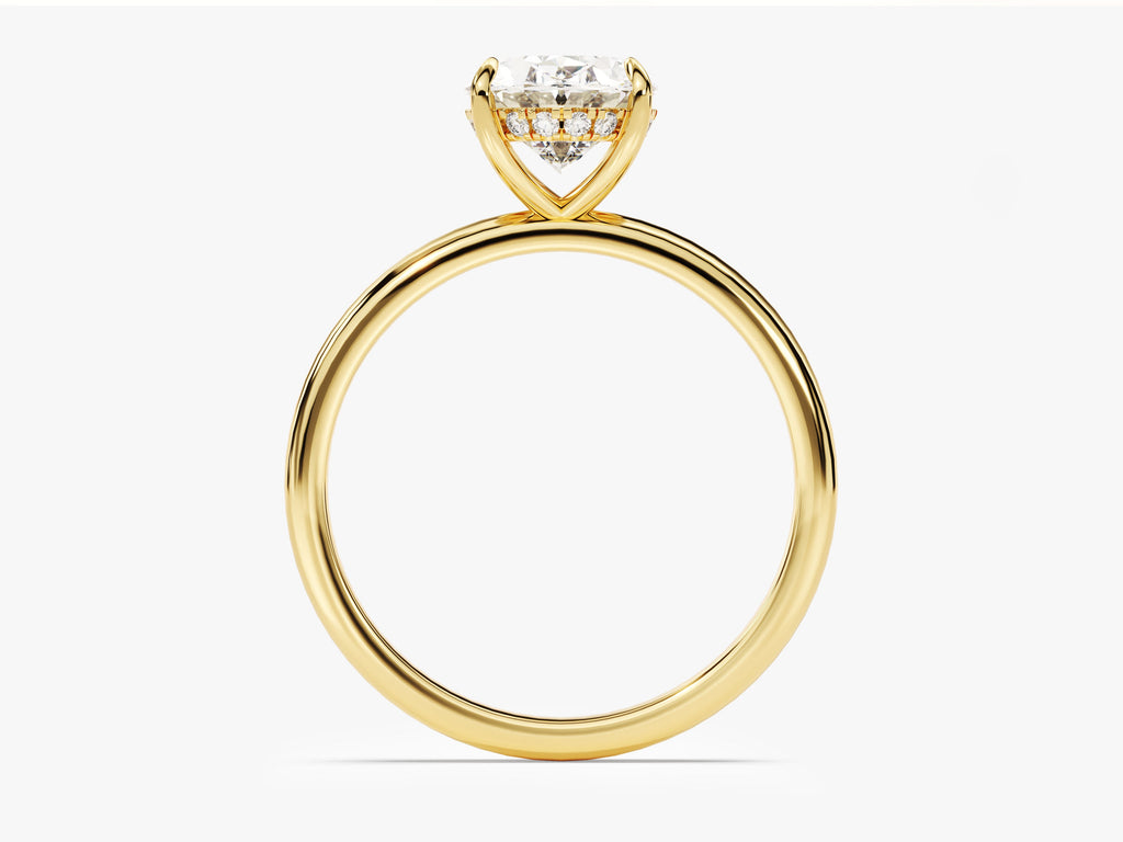 2.0CT Hidden Halo Oval Lab Grown Diamond Engagement Ring For Women