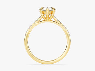 2.0CT Pear Cut Pave Lab Grown Diamond Engagement Ring For Her