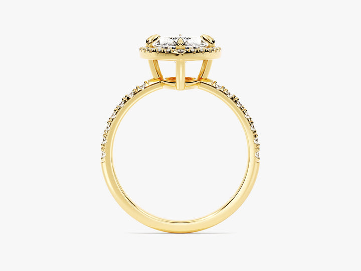 2.0CT Marquise Cut Halo Diamond Lab Grown Pave Engagement Ring For Her