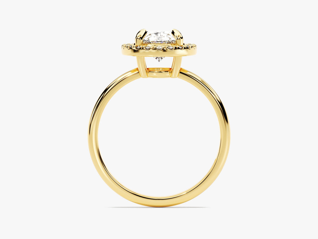 2.0CT Oval Cut Halo Diamond Lab Grown Engagement Ring For Her