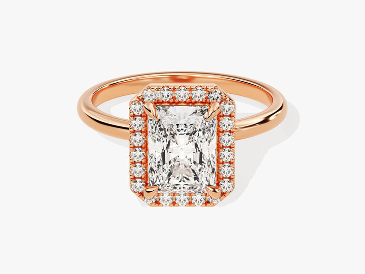 2.0CT Radiant Lab Grown Diamond Halo Engagement Ring Anniversary Gift