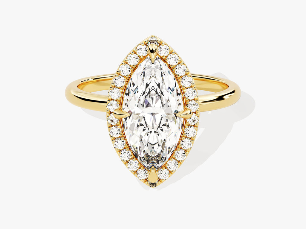 2.0CT Marquise Cut Halo Diamond Lab Grown Engagement Ring For Her