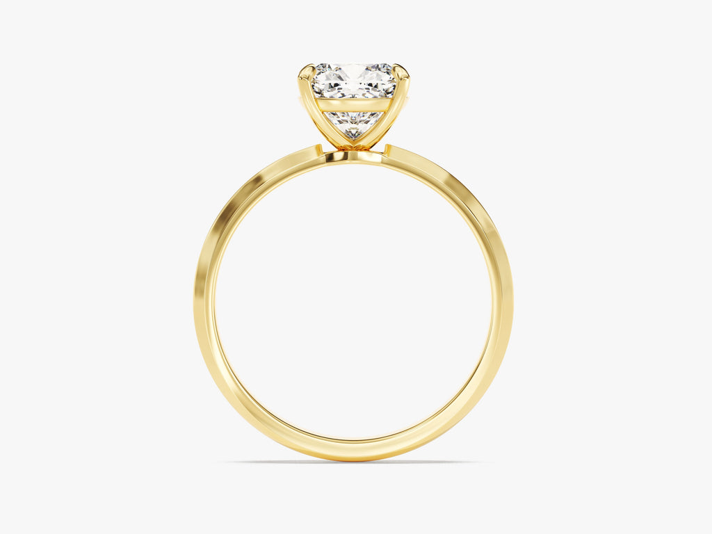 2.0CT Cushion Knife Edge Lab Grown Diamond Engagement Ring Maximalist Wedding Ring