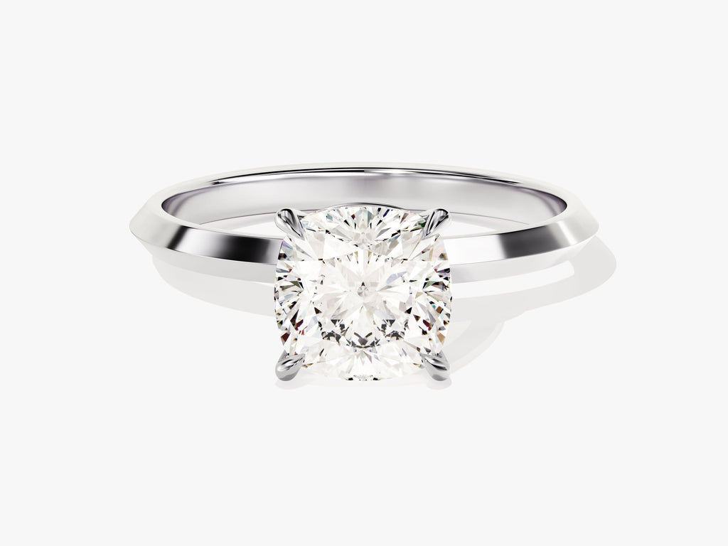 2.0CT Cushion Knife Edge Lab Grown Diamond Engagement Ring Maximalist Wedding Ring