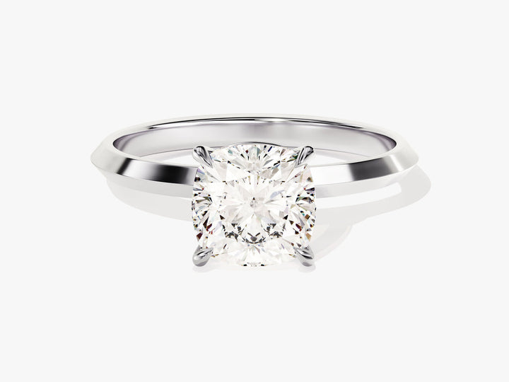 2.0CT Cushion Knife Edge Lab Grown Diamond Engagement Ring Maximalist Wedding Ring