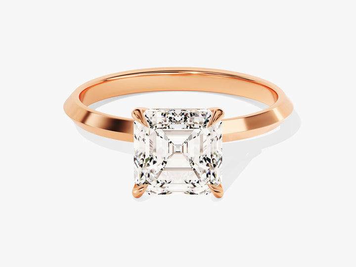 2.0CT Knife Edge Asscher Lab Grown Diamond Engagement Ring Anniversary Gift