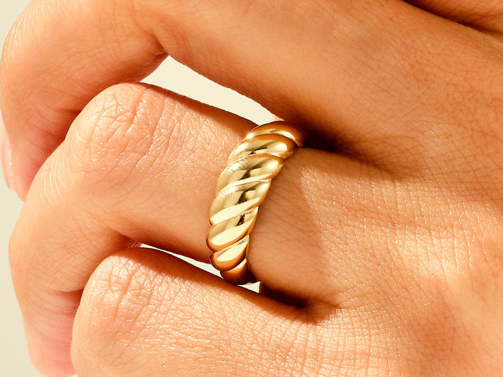 Croissant Ring For Women Anniversary Gift