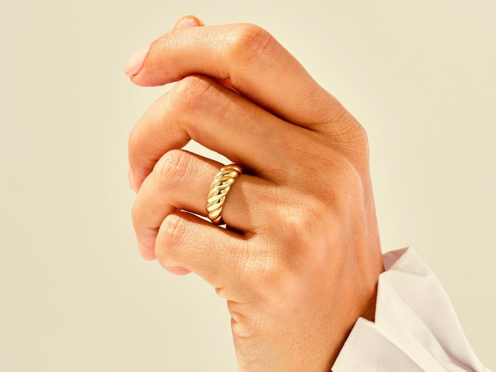 Croissant Ring For Women Anniversary Gift - Doozy Diamonds