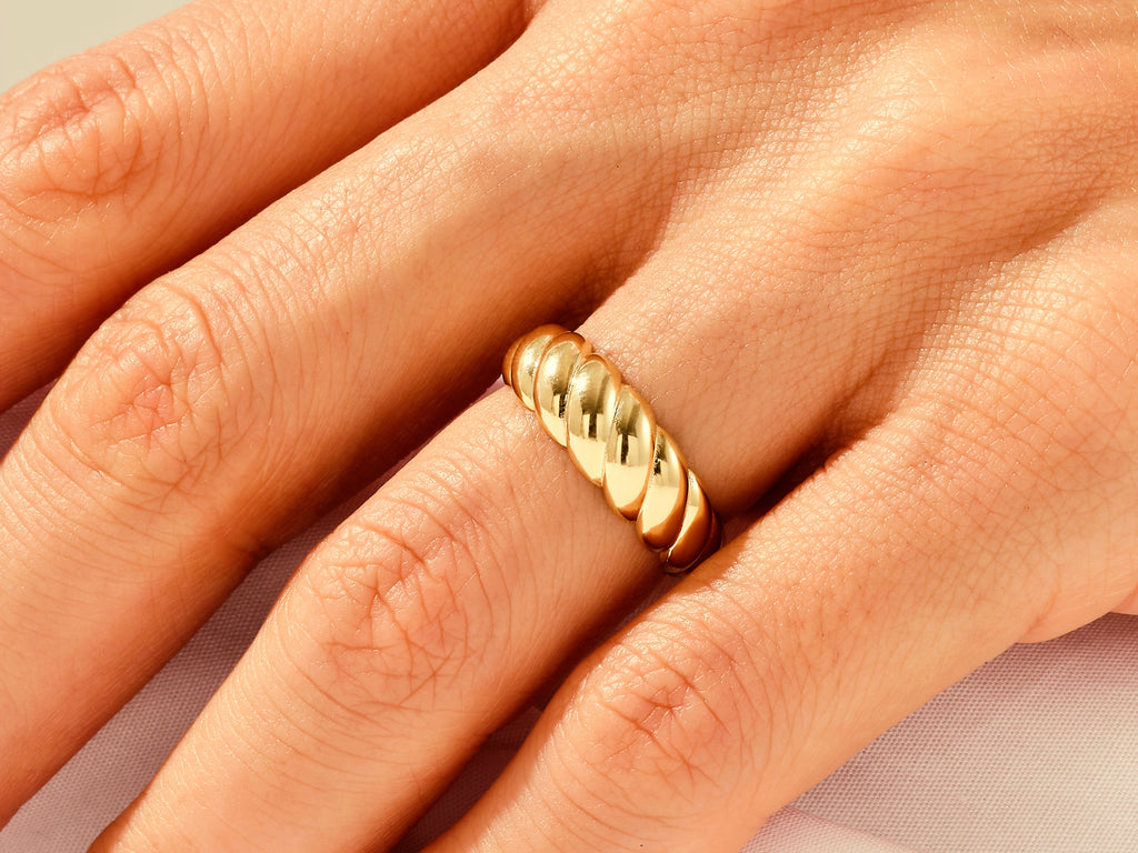 Croissant Ring For Women Anniversary Gift