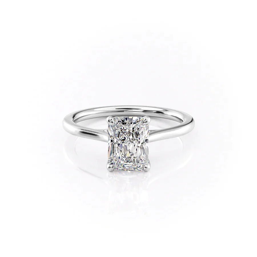 radiant solitaire diamond ring,