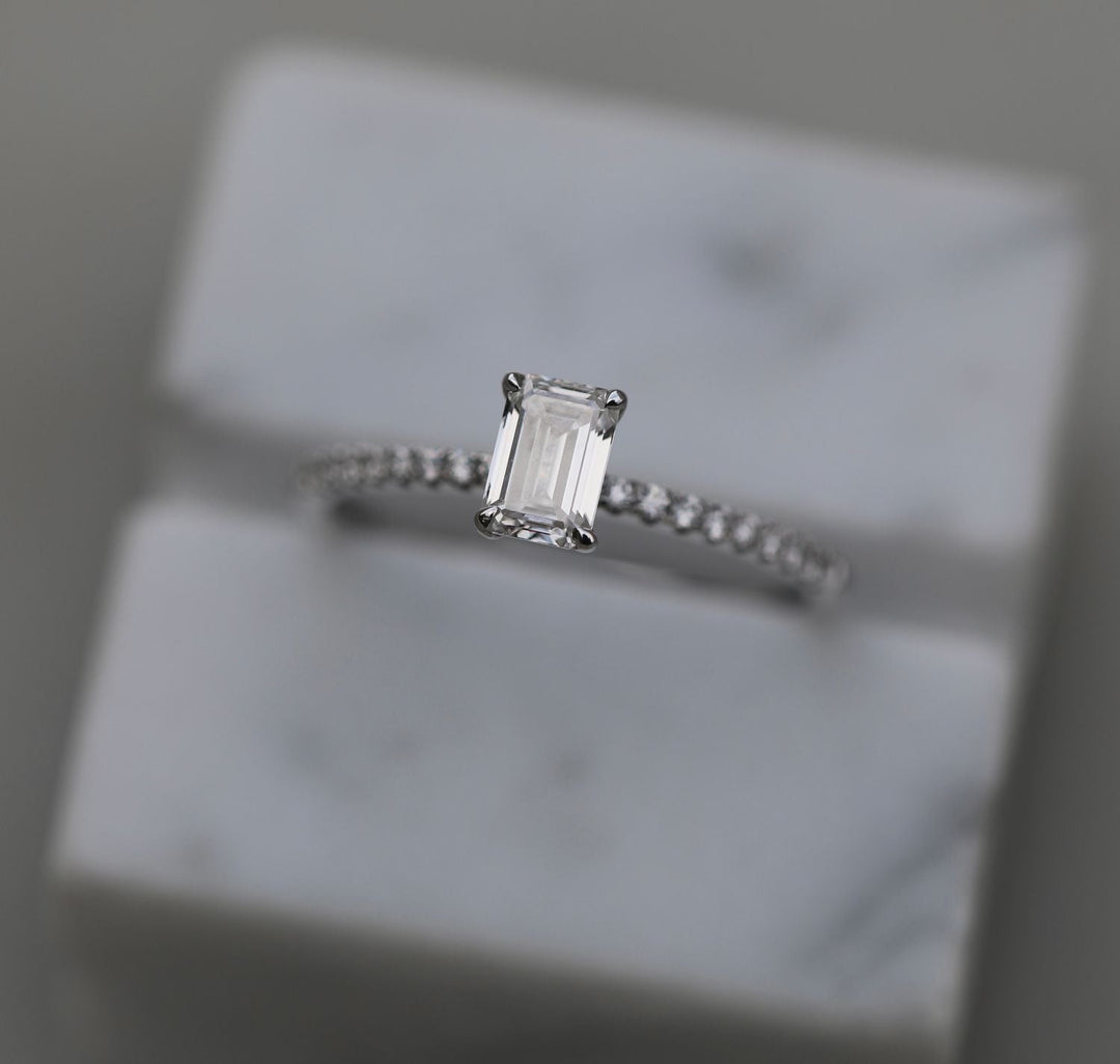 CVD diamond engagement ring,