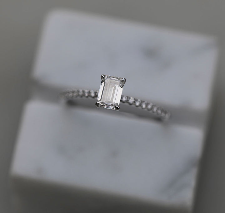 CVD diamond engagement ring,