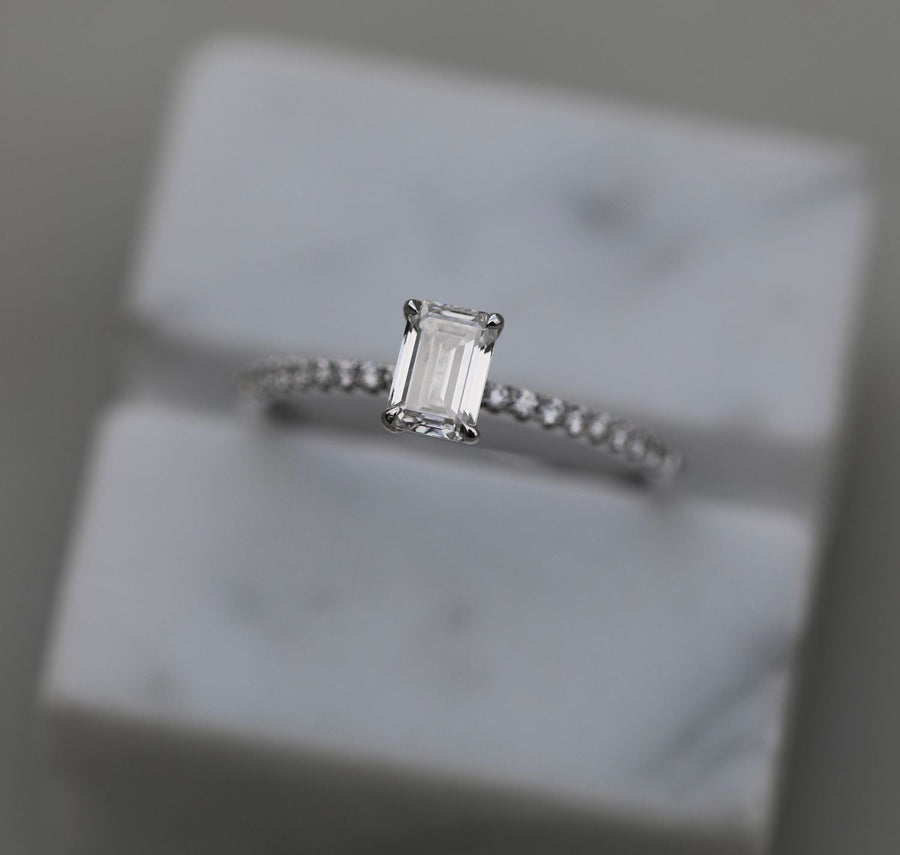 CVD diamond engagement ring,