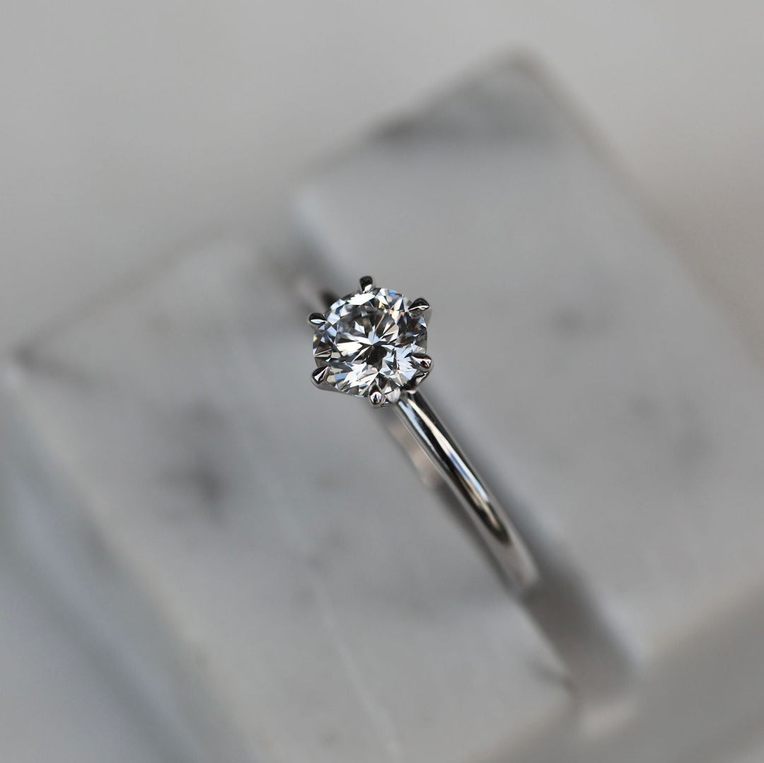 CVD diamond engagement ring