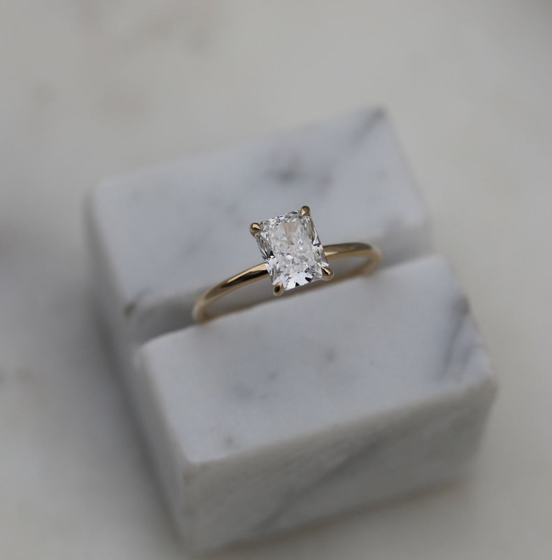 CVD diamond engagement ring,