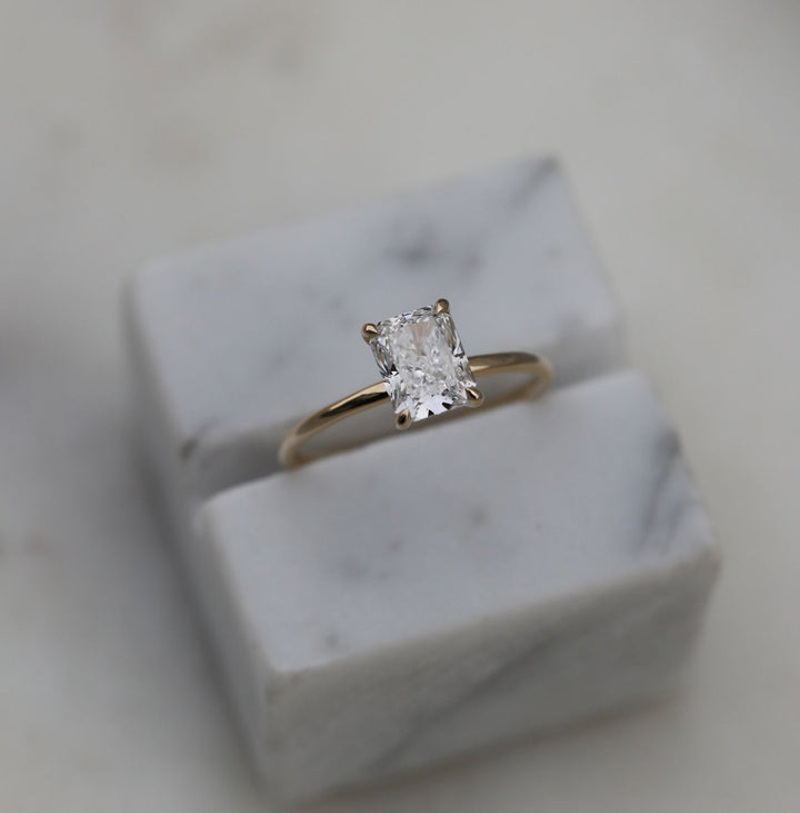 CVD diamond engagement ring,