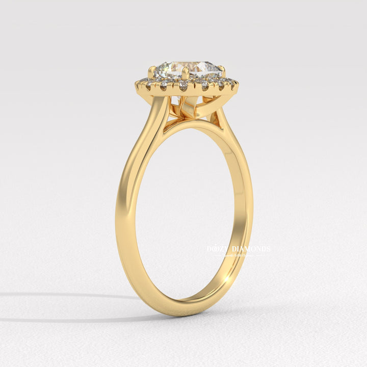 women's diamond ring, cushion cut bridal ring, fine jewelry ring, elegant diamond ring, proposal ring for her, wedding ring for women, luxury bridal ring, sparkling diamond ring, lab diamond jewelry