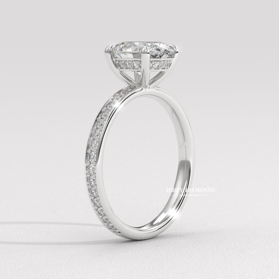 Sleek channel set oval ring
Horizontal oval channel set ring
East-west oval channel ring