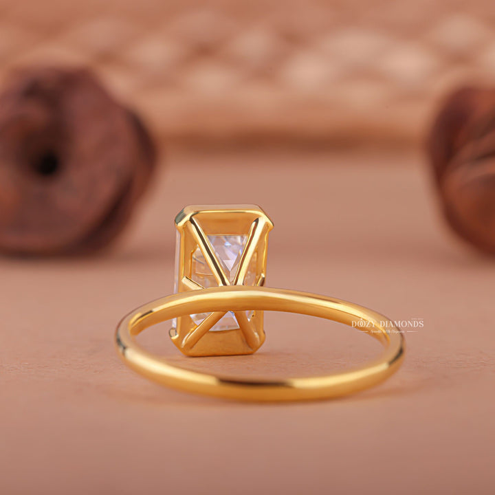 Eco-friendly lab-grown diamond ring, Designer lab-grown diamond ring purchase, White gold lab-grown diamond engagement ring, 