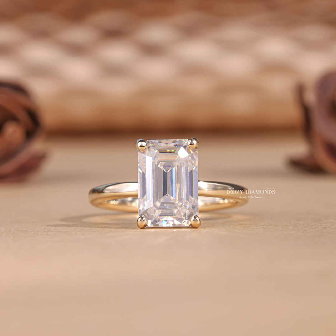 Emerald conflict-free engagement ring, Emerald lab-grown engagement ring, Emerald natural engagement ring, Emerald certified engagement ring, 
