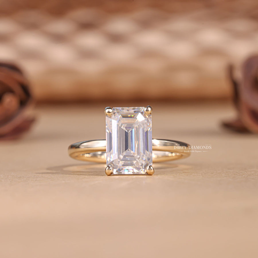 Emerald conflict-free engagement ring, Emerald lab-grown engagement ring, Emerald natural engagement ring, Emerald certified engagement ring, 