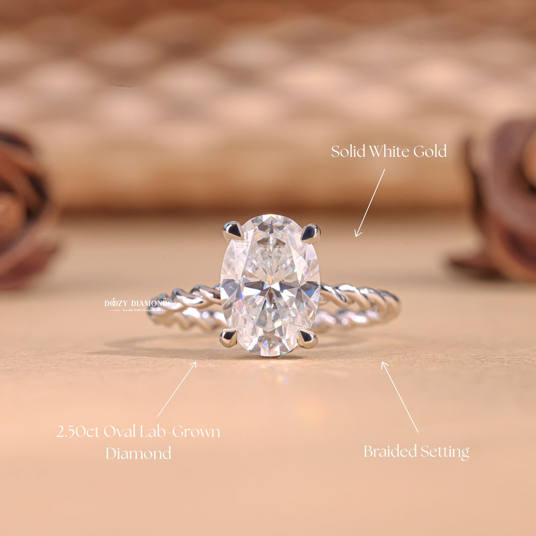 Emerald cut braided engagement rings in platinum, Rose gold twisted diamond engagement rings, How to choose the perfect braided engagement ring,