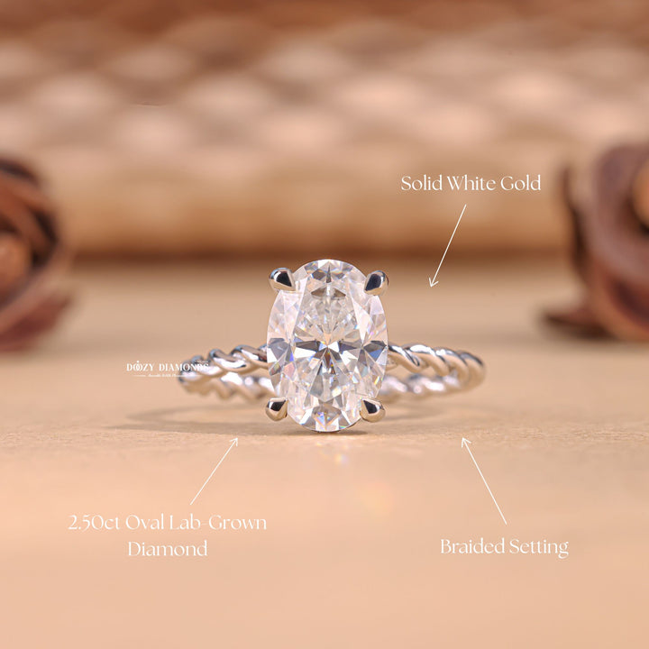 Emerald cut braided engagement rings in platinum, Rose gold twisted diamond engagement rings, How to choose the perfect braided engagement ring,