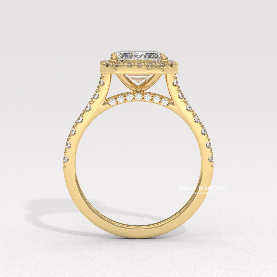 Emerald cut engagement ring
Emerald diamond ring
Halo engagement ring
Pave engagement ring
Emerald cut halo ring