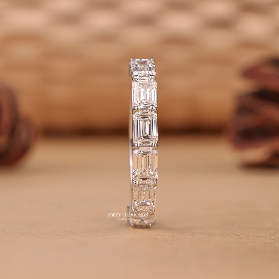 Emerald diamond band, Emerald diamond wedding band, Emerald diamond eternity band, Emerald diamond anniversary band, Emerald diamond ring, Emerald diamond ring band,
