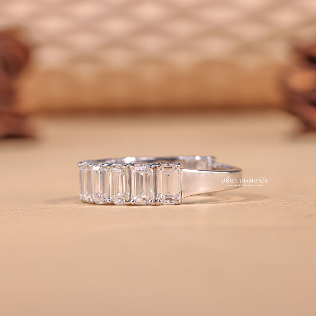 Emerald diamond band channel set, Emerald diamond band prong set, Emerald diamond band bezel set, Emerald diamond band half eternity, Emerald diamond band full eternity, 