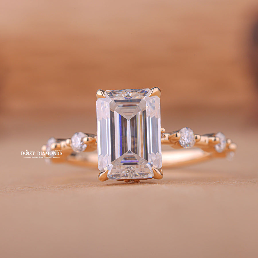 Emerald discount diamond engagement ring, Emerald designer diamond engagement ring, Emerald handcrafted diamond engagement ring, Emerald certified diamond engagement ring, Emerald vintage diamond engagement ring